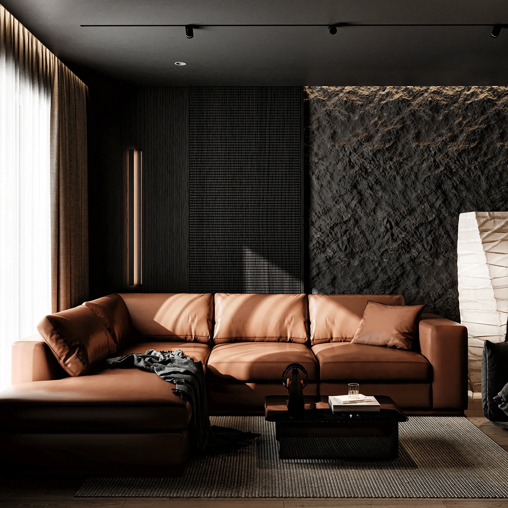 Лофт вітальня сучасна