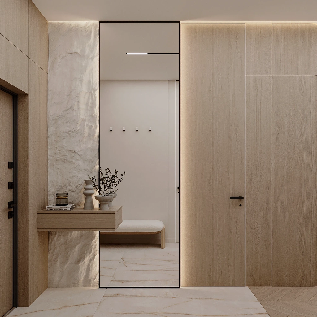 Минималистичный дизайн прихожей