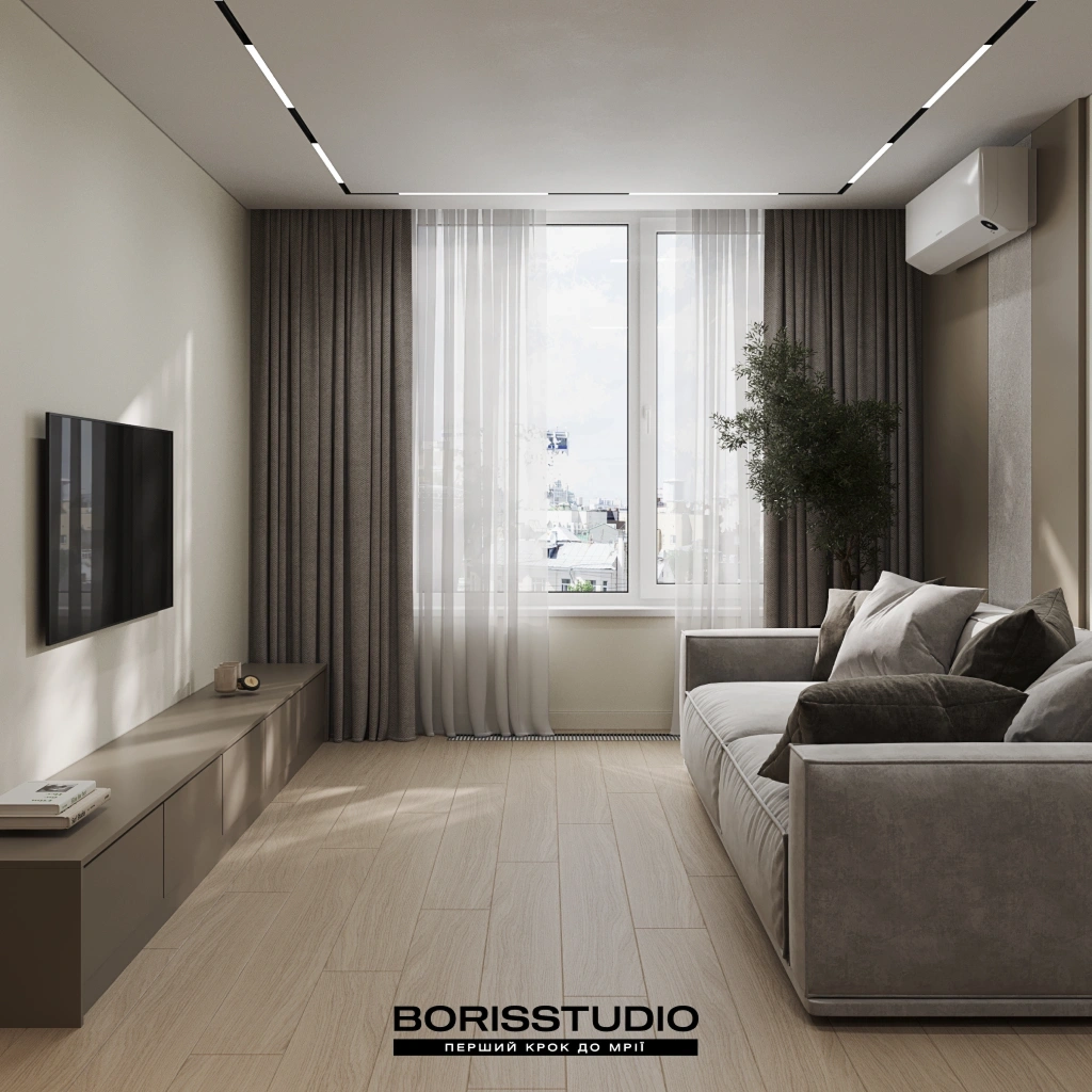 Оформление окон в стиле минимализм