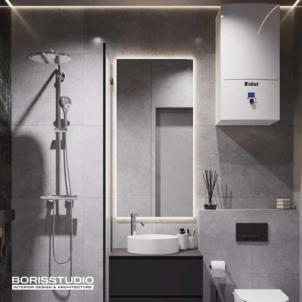 Дизайн-проект ванної кімнати в ЖК Поділ Плаза