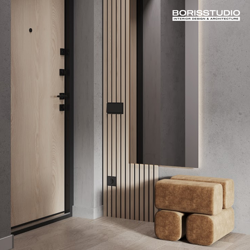 Дизайн інтер'єру передпокою в ЖК Поділ Плаза