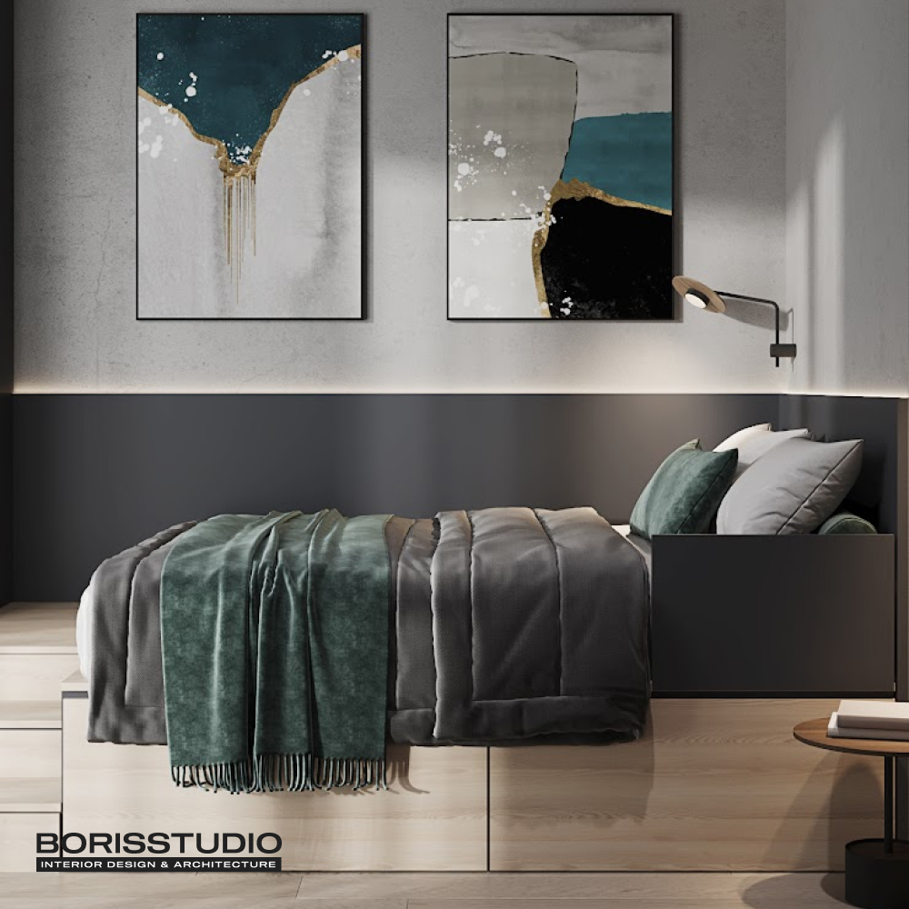 Дизайн інтер'єру спальні в ЖК Поділ Плаза