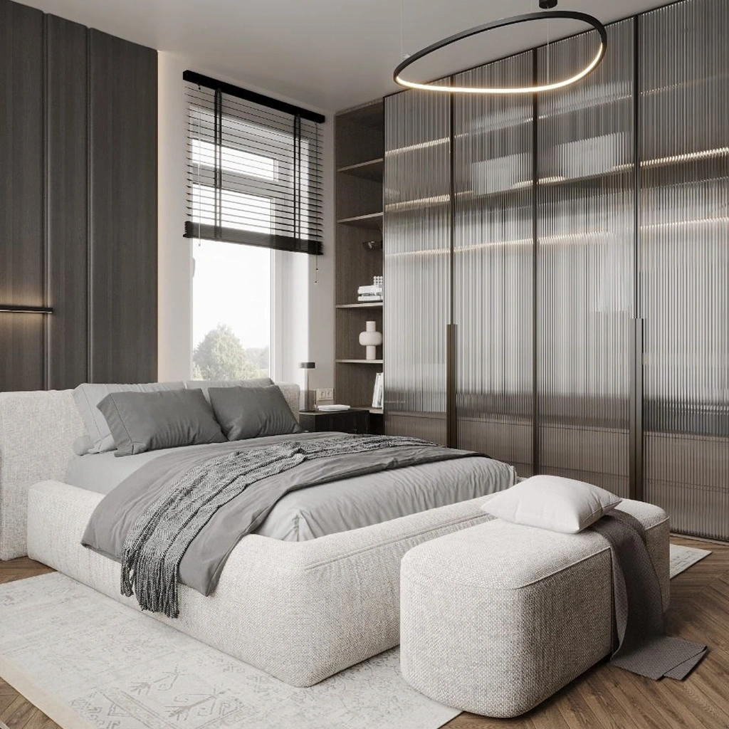 Серая спальня в современном стиле