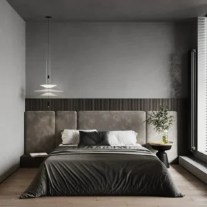 Современный дизайн спальни в стиле лофт