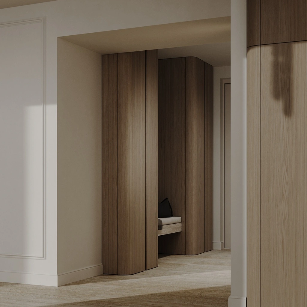 Стены в прихожей в стиле модерн