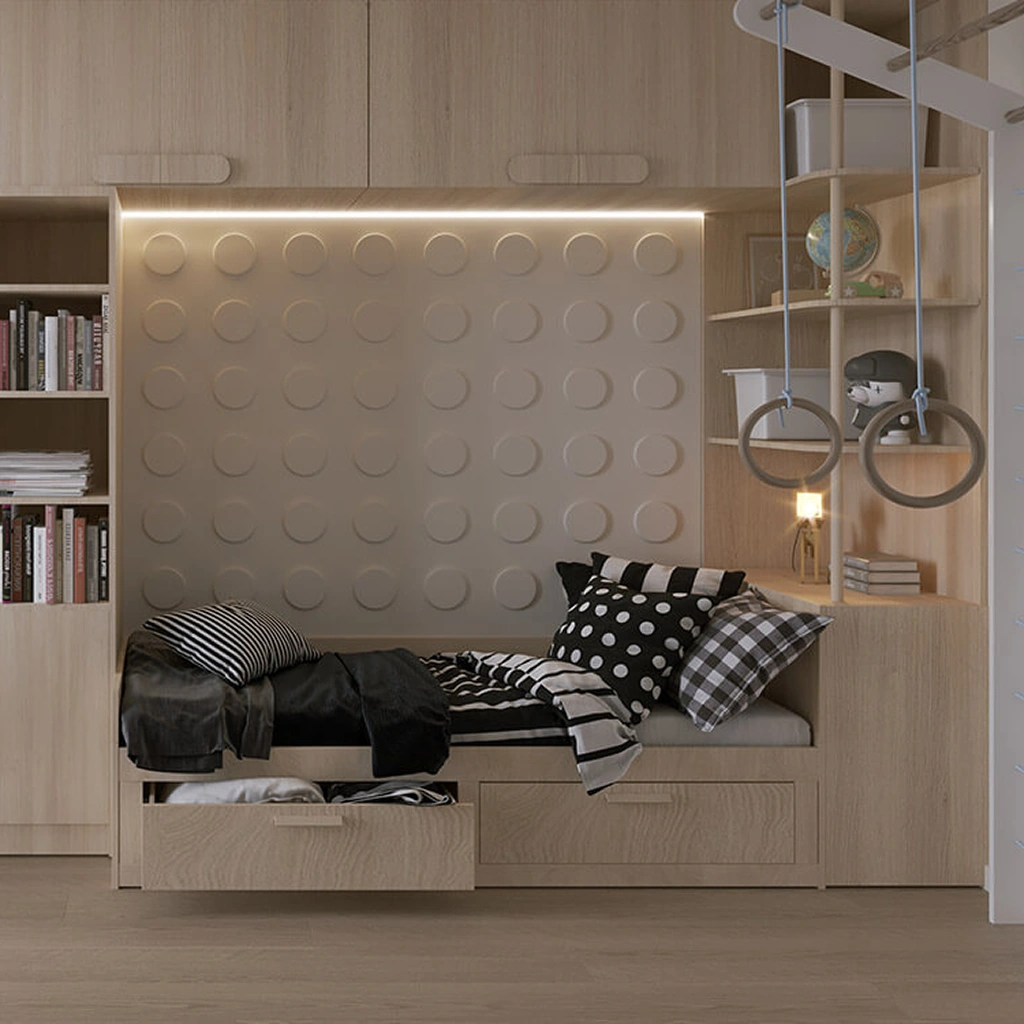 Стильна дитяча кімната з меблями enran