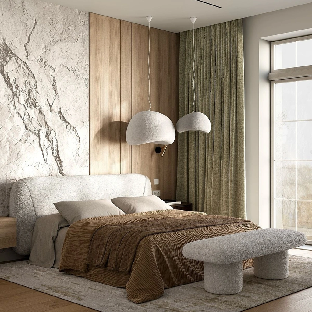 Сучасний екостиль в інтер'єрі спальні