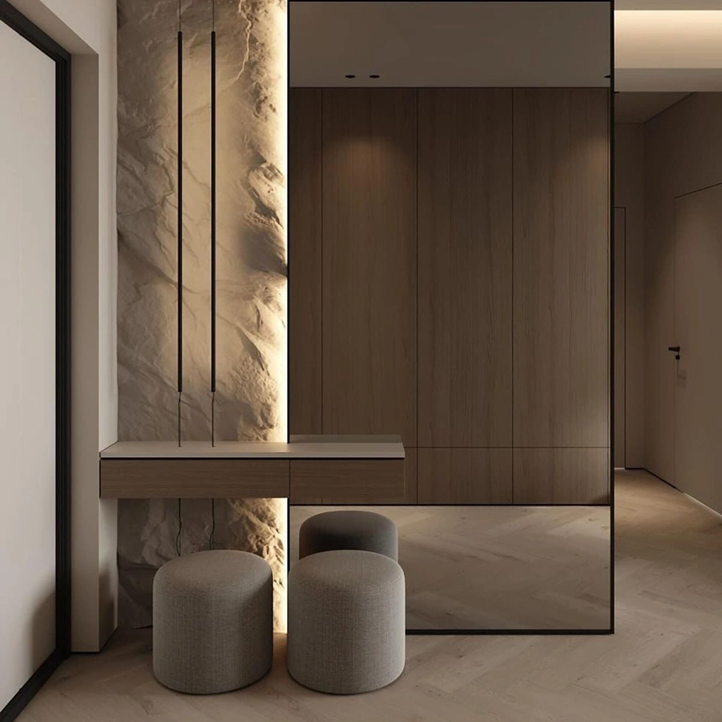 Сучасний передпокій із дзеркалом