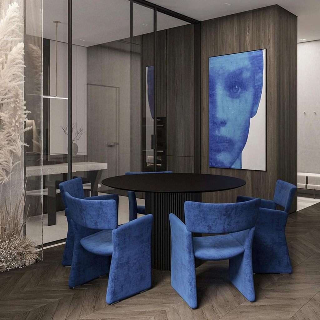 Яркая мебель на кухне в стиле модерн