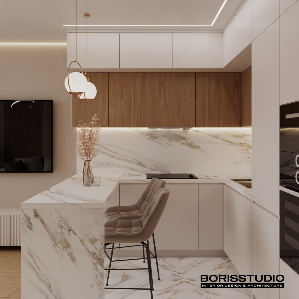 Дизайн інтер'єру двокімнатної квартири в ЖК "Адмірал", Фото №14