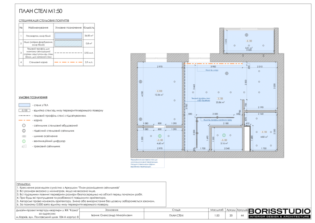 Альбом проекту двокімнатної квартири в ЖК "Казка", Фото №21