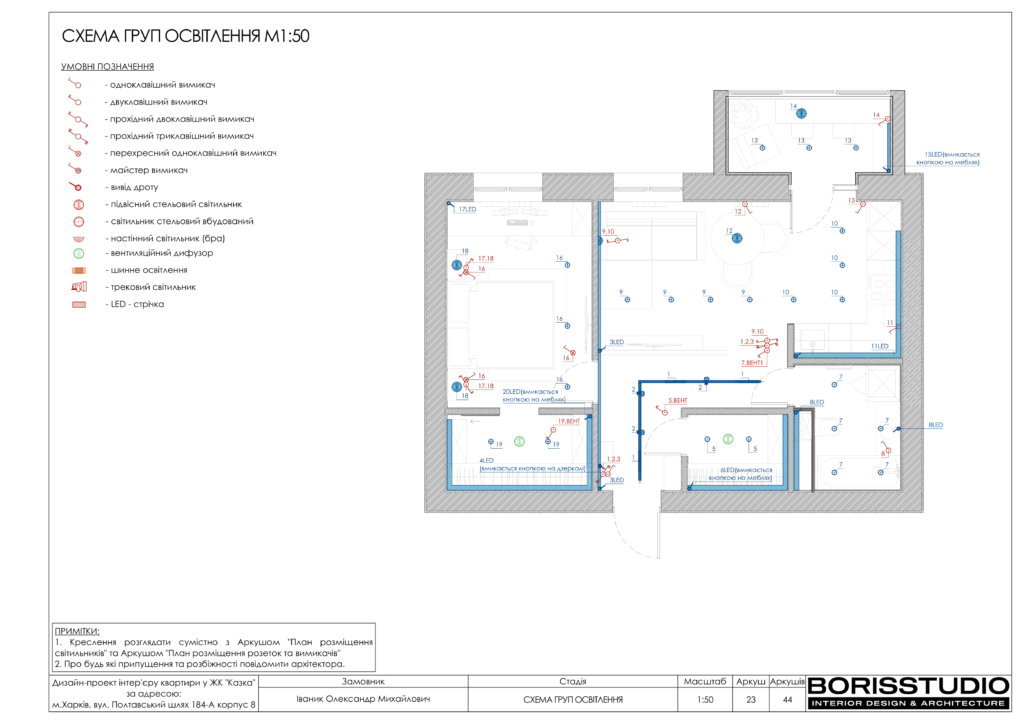 Альбом проекту двокімнатної квартири в ЖК "Казка", Фото №24