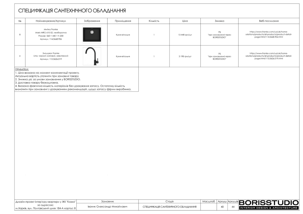 Альбом проекту двокімнатної квартири в ЖК "Казка", Фото №41