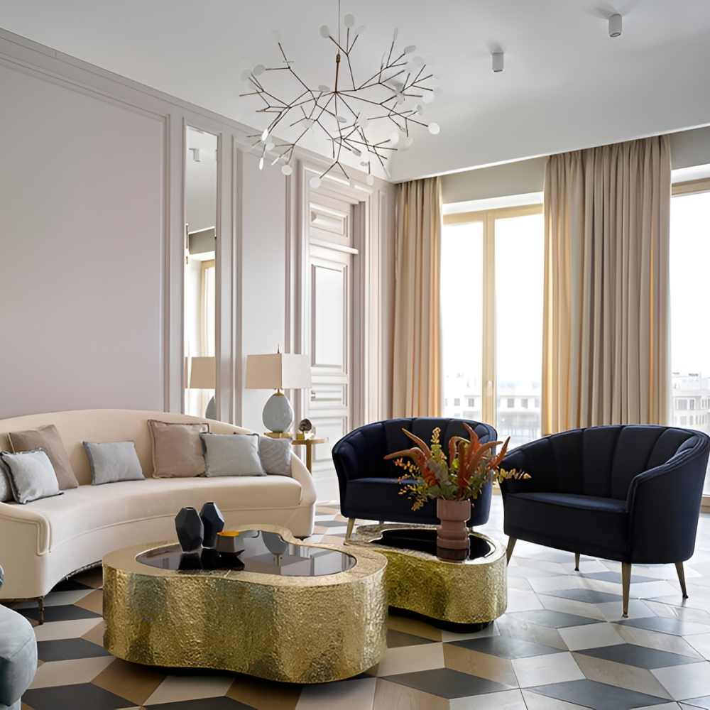 Стиль арт-деко в інтер'єрі вітальні