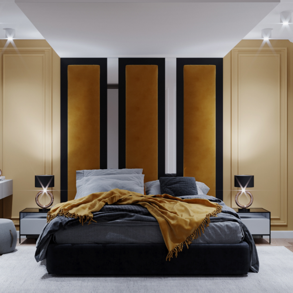 Дизайн інтер'єру спальні у стилі арт-деко