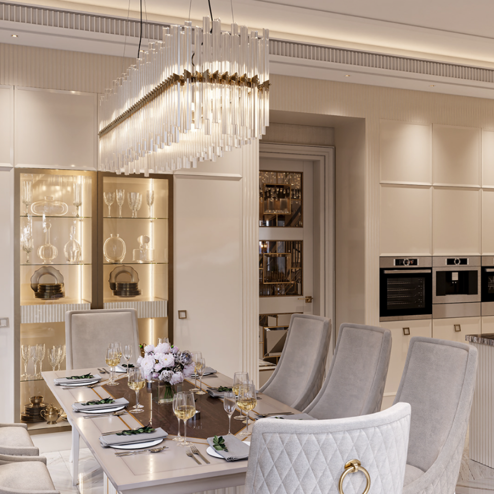 Дизайн-проєкт інтер'єру кухні в стилі арт-деко