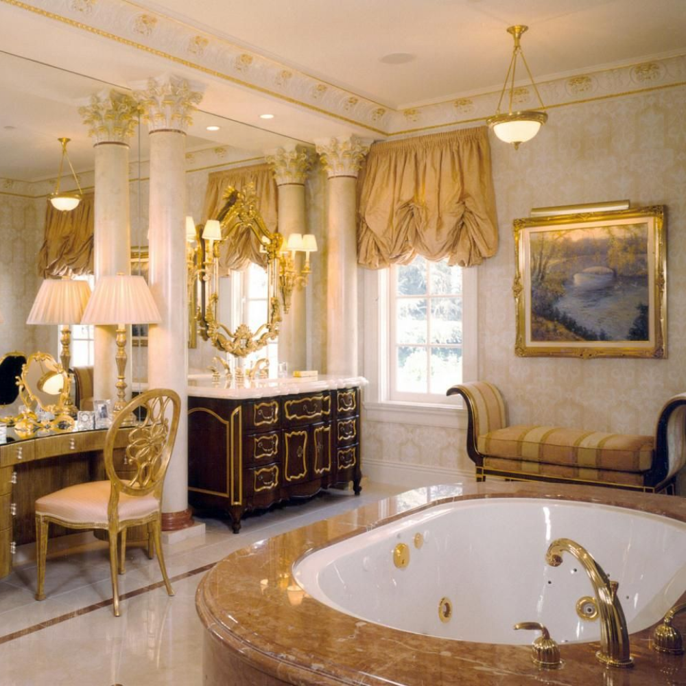 Ванна кімната в дизайні інтер'єру бароко