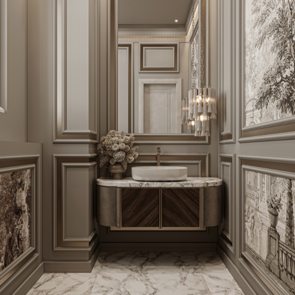 Дизайн інтер'єру ванної кімнати у класичному стилі