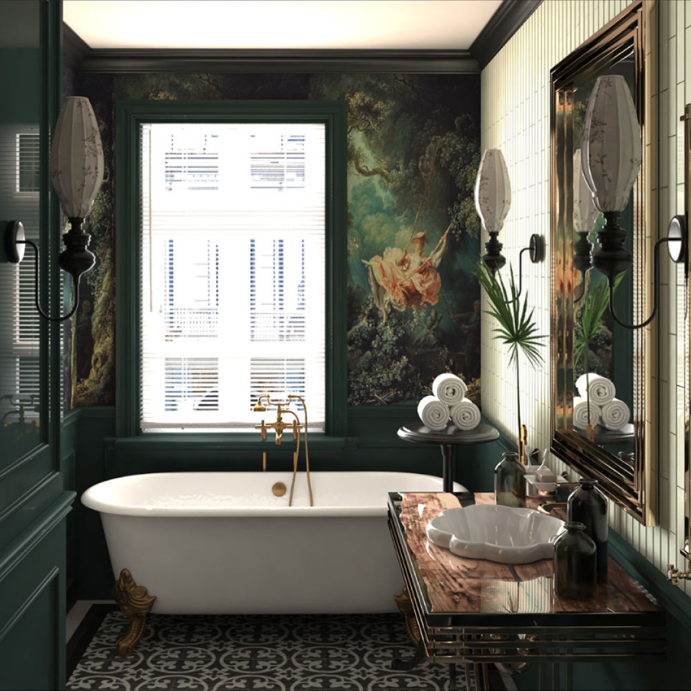 Дизайн ванної кімнати у класичному стилі