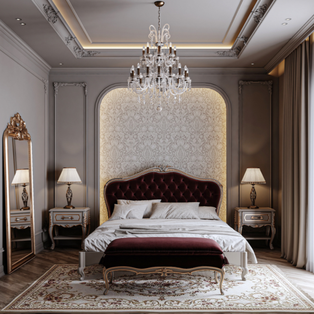 інтер'єр спальні у класичному стилі