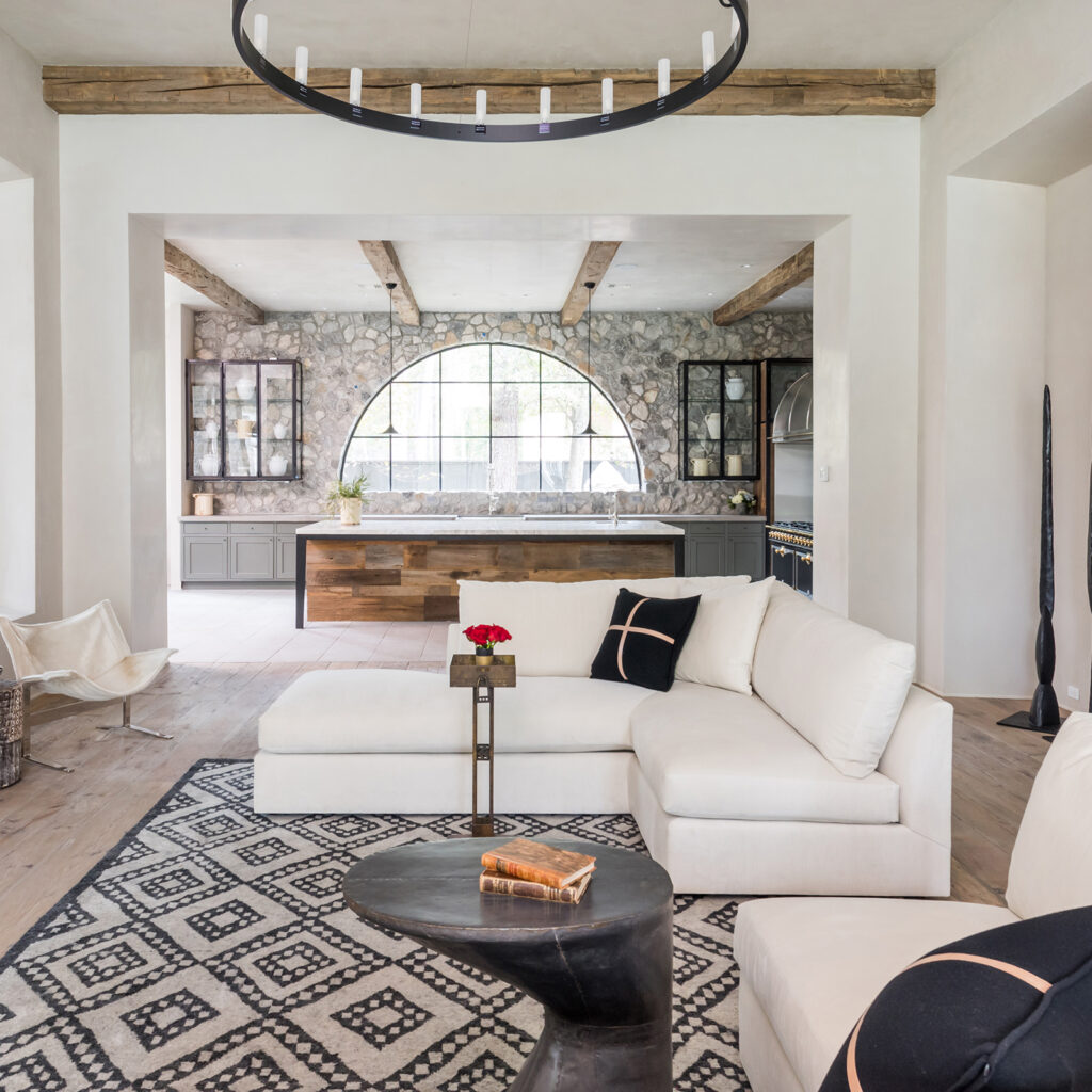 Дизайн-проект інтер'єру вітальні в стилі кантрі