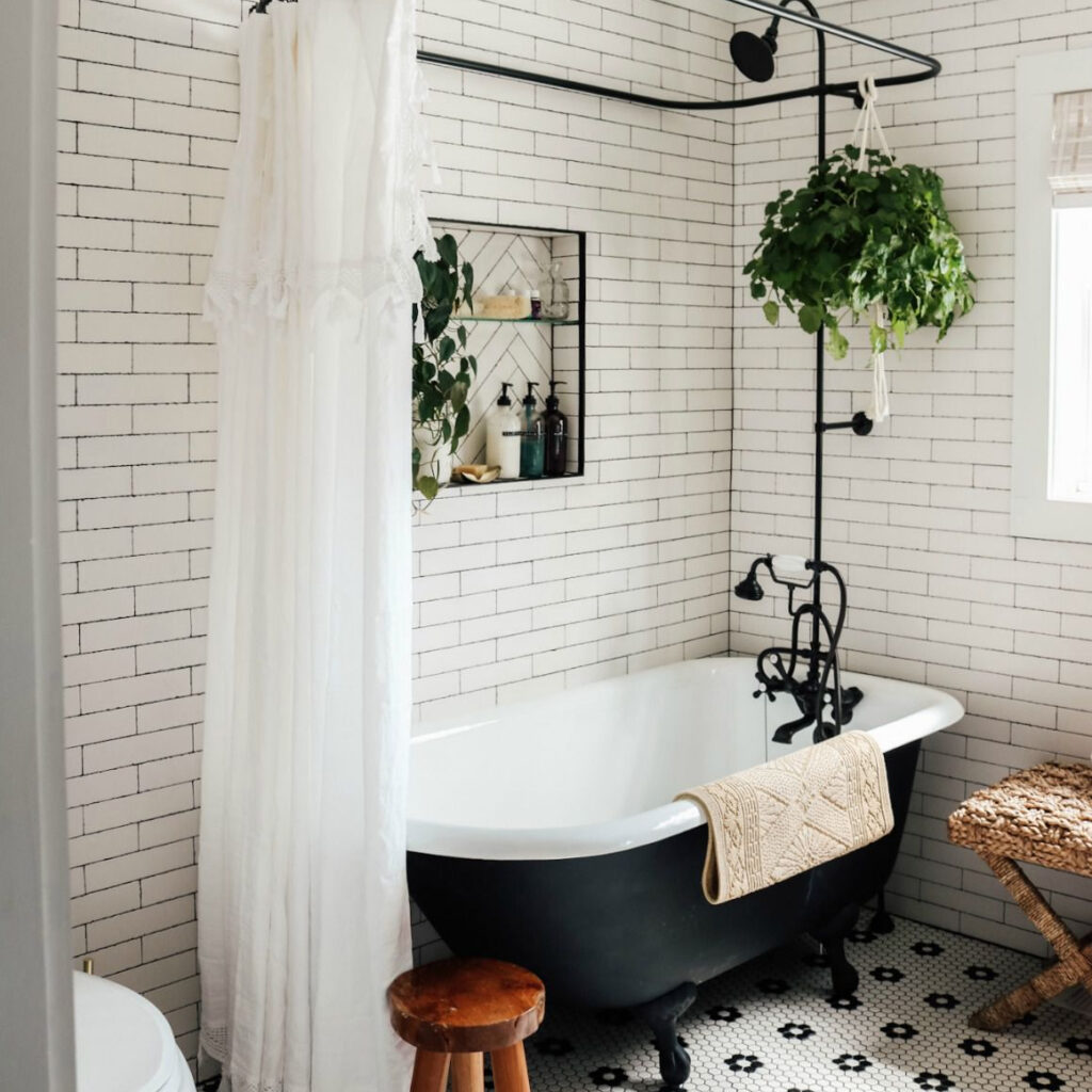 Дизайн ванної кімнати у стилі кантрі