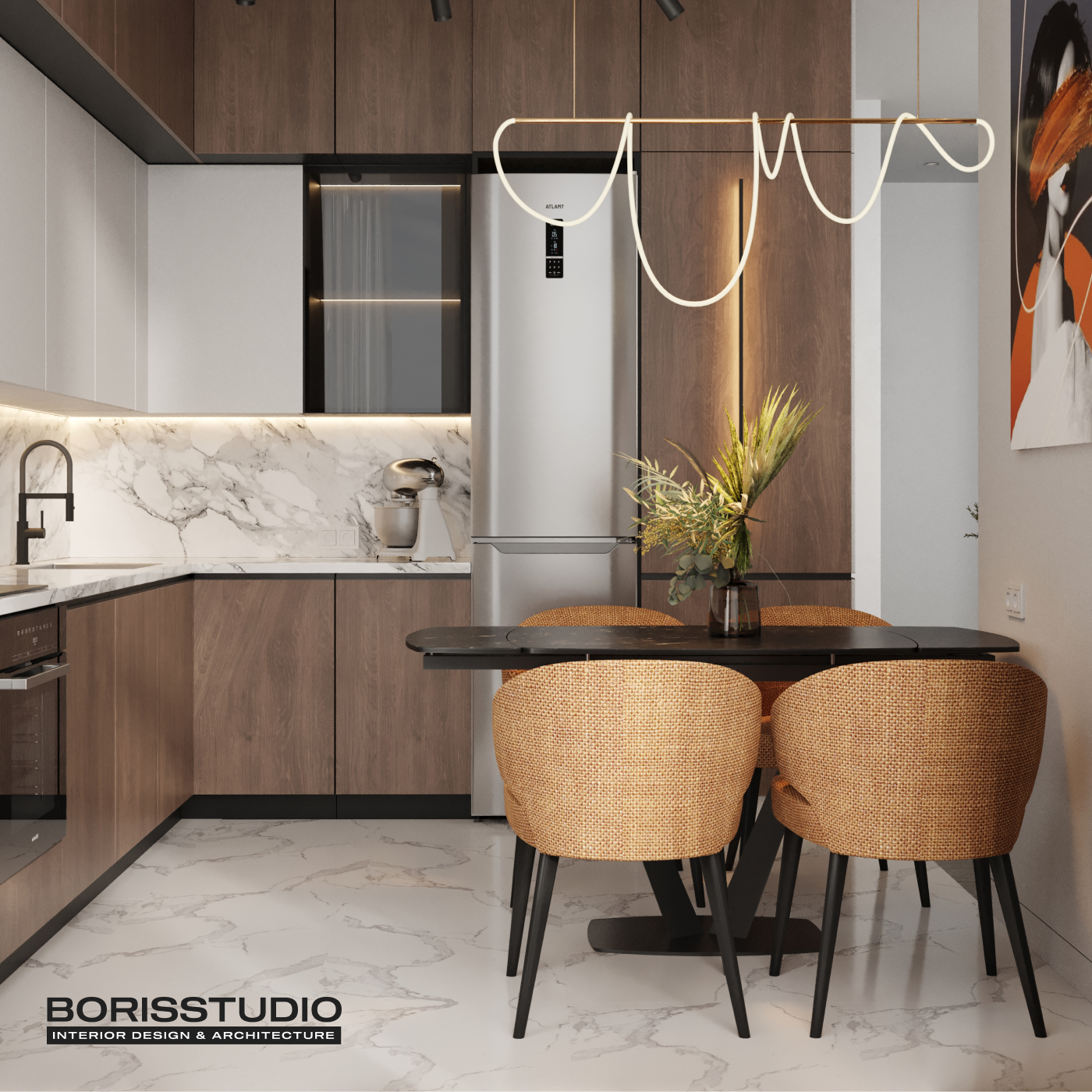 Дизайн-проєкт чотирикімнатної квартири у Києві №6