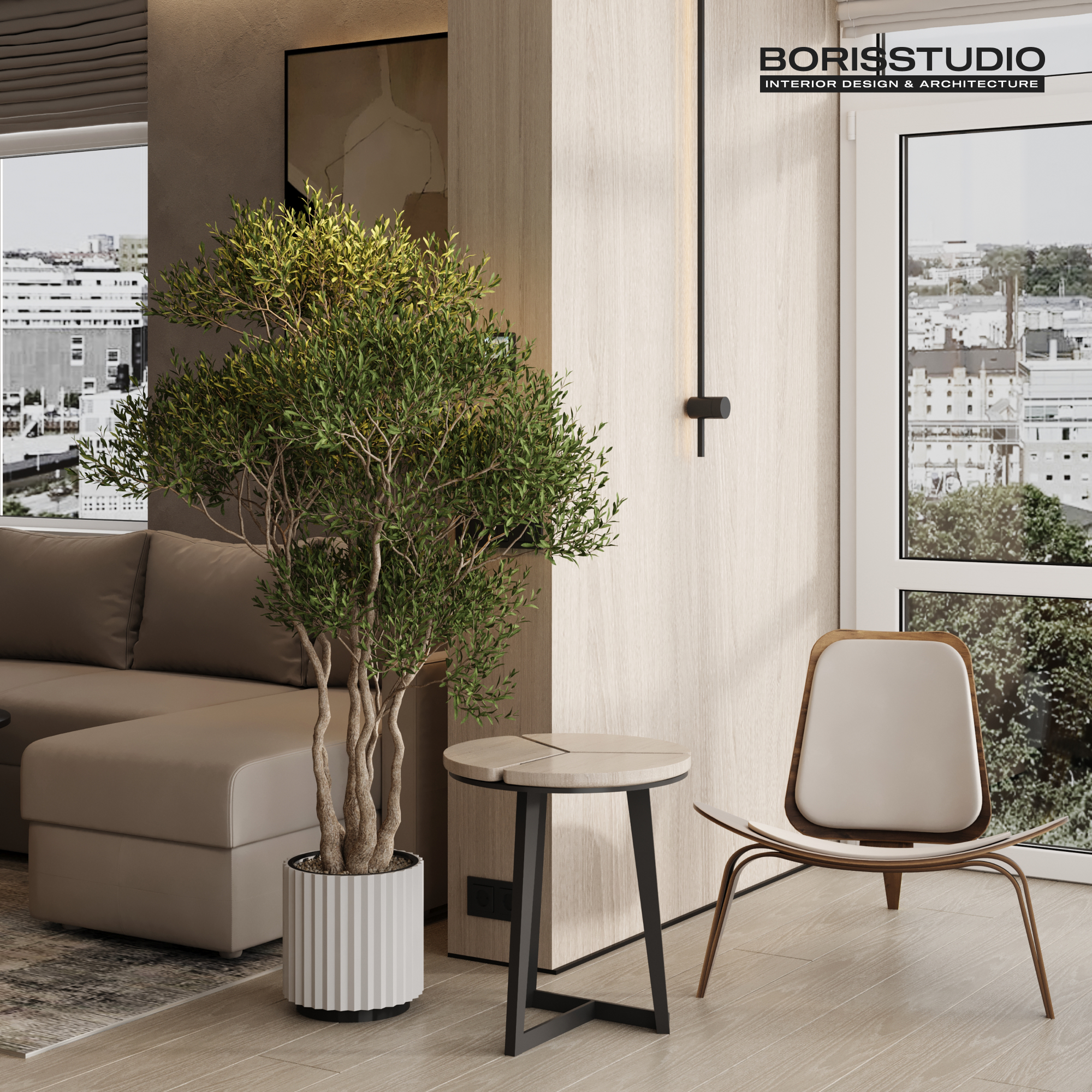 Дизайн-проект інтер’єру однокімнатної квартири у Києві №5