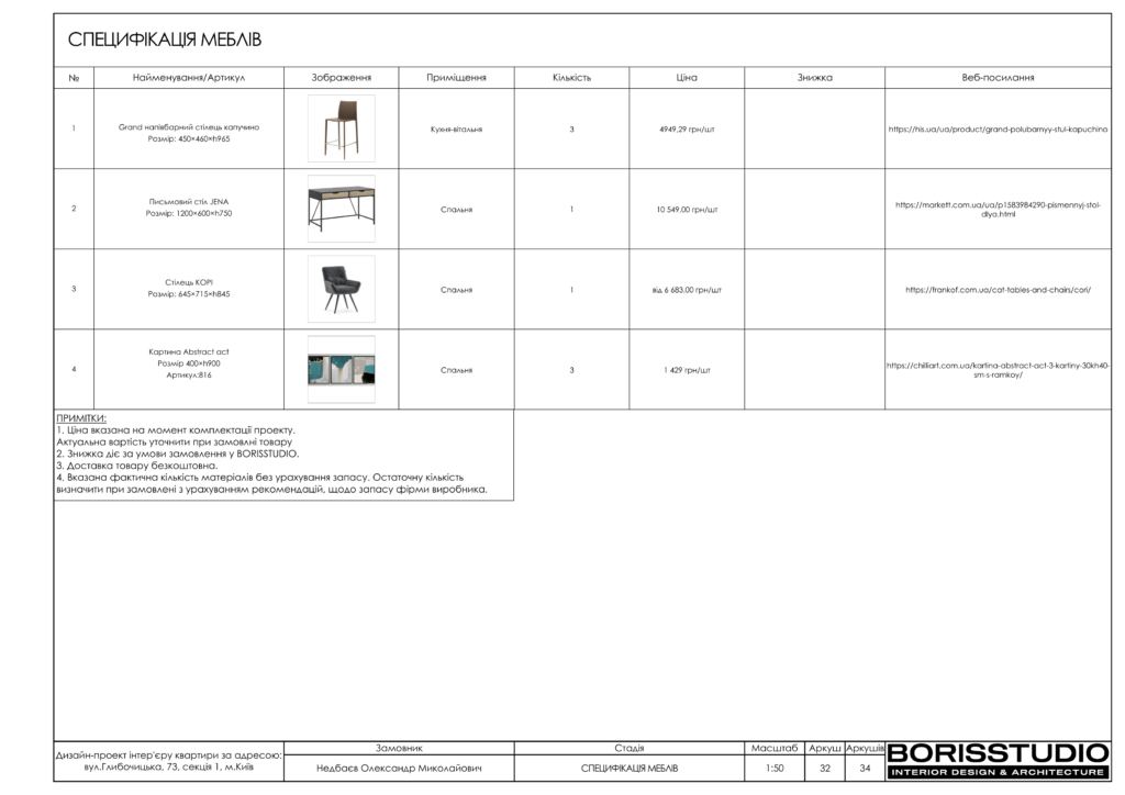 Альбом проекту однокімнатної квартири на Подолі, Фото №33