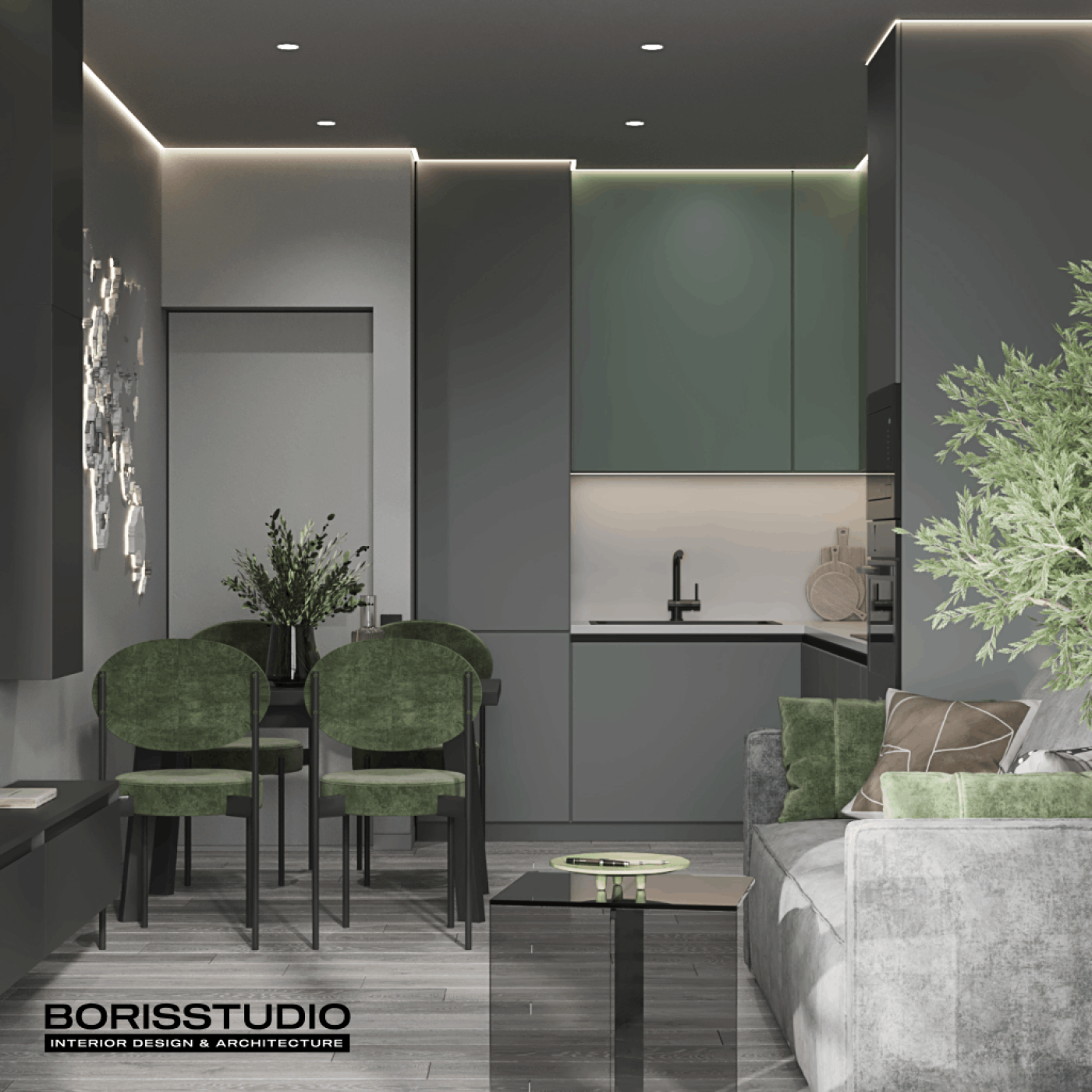 Дизайн интерьера трехкомнатной квартиры под ключ в Киеве №5