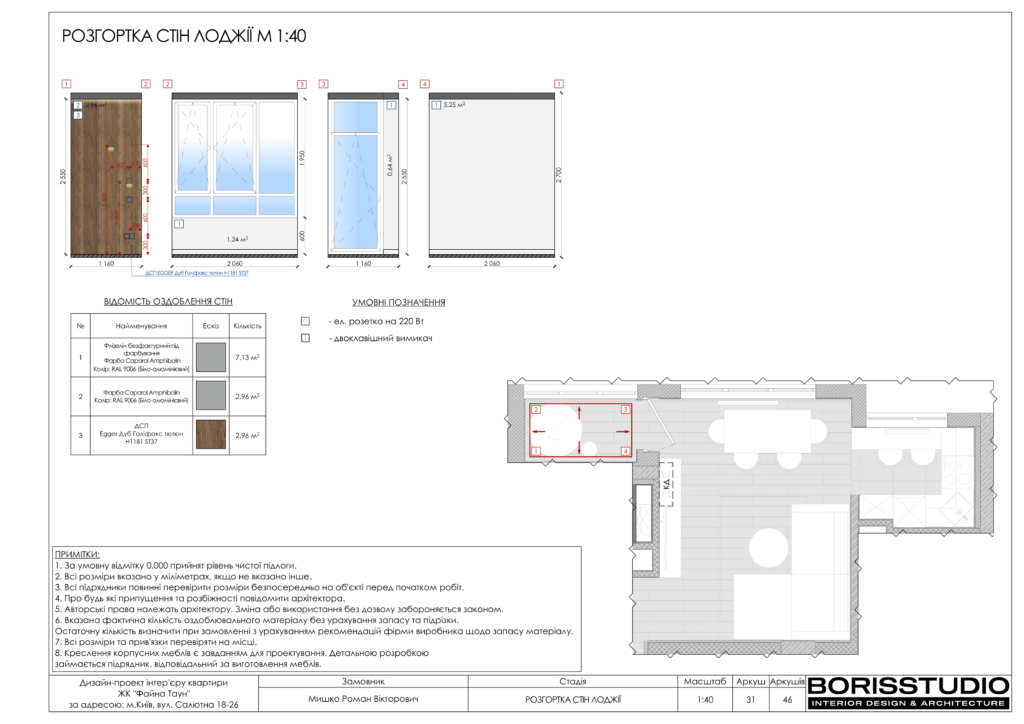 Дизайн інтер'єру двокімнатної квартири в ЖК "Файна Таун", альбоп проекту, фото №32