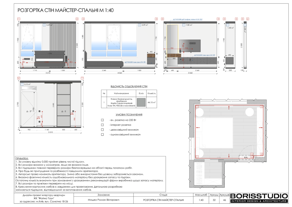 Дизайн інтер'єру двокімнатної квартири в ЖК "Файна Таун", альбоп проекту, фото №33