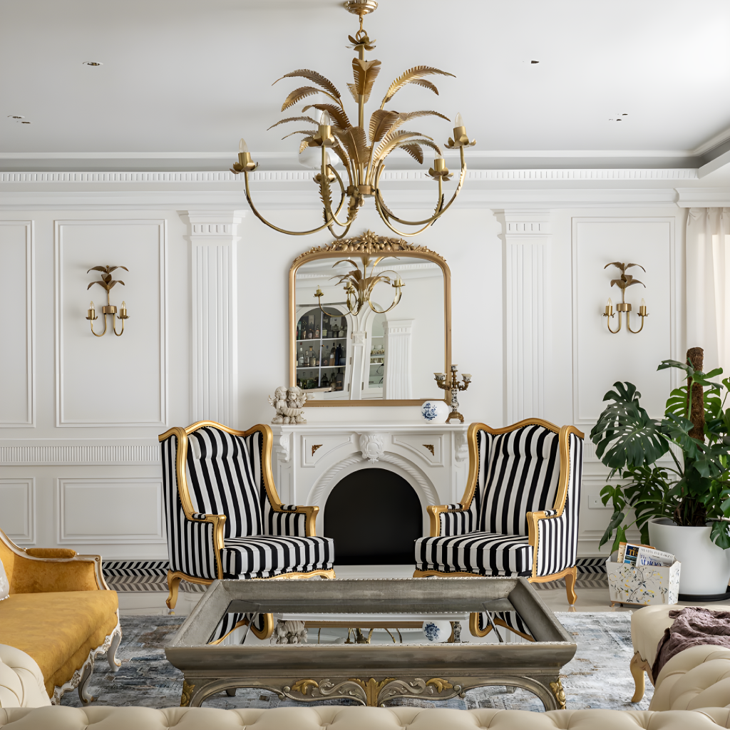 Дизайн-проєкт вітальні у французькому стилі