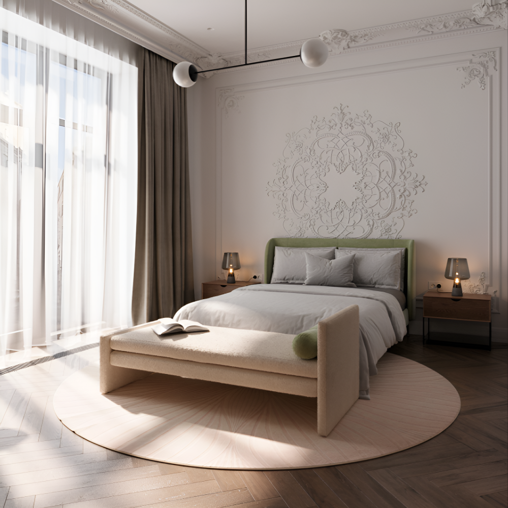 Дизайн інтер'єру спальні у французькому стилі