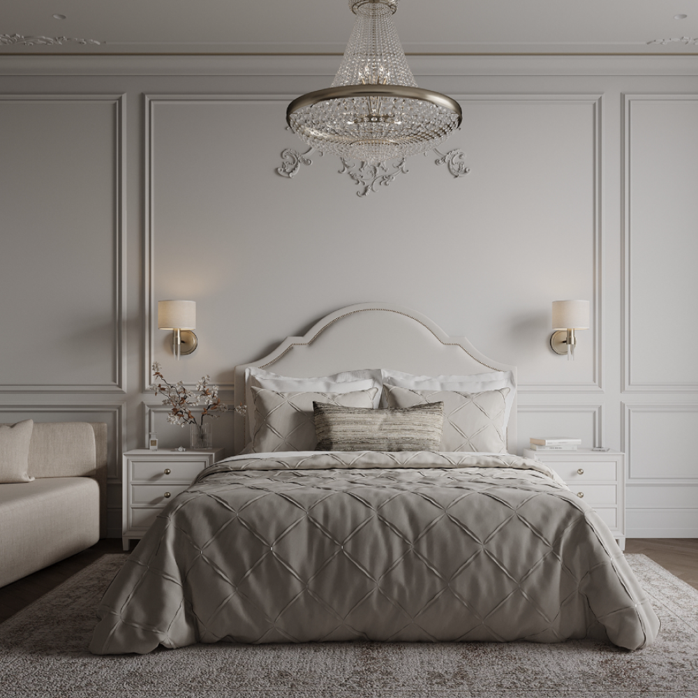 Дизайн-проєкт інтер'єру спальні у французькому стилі