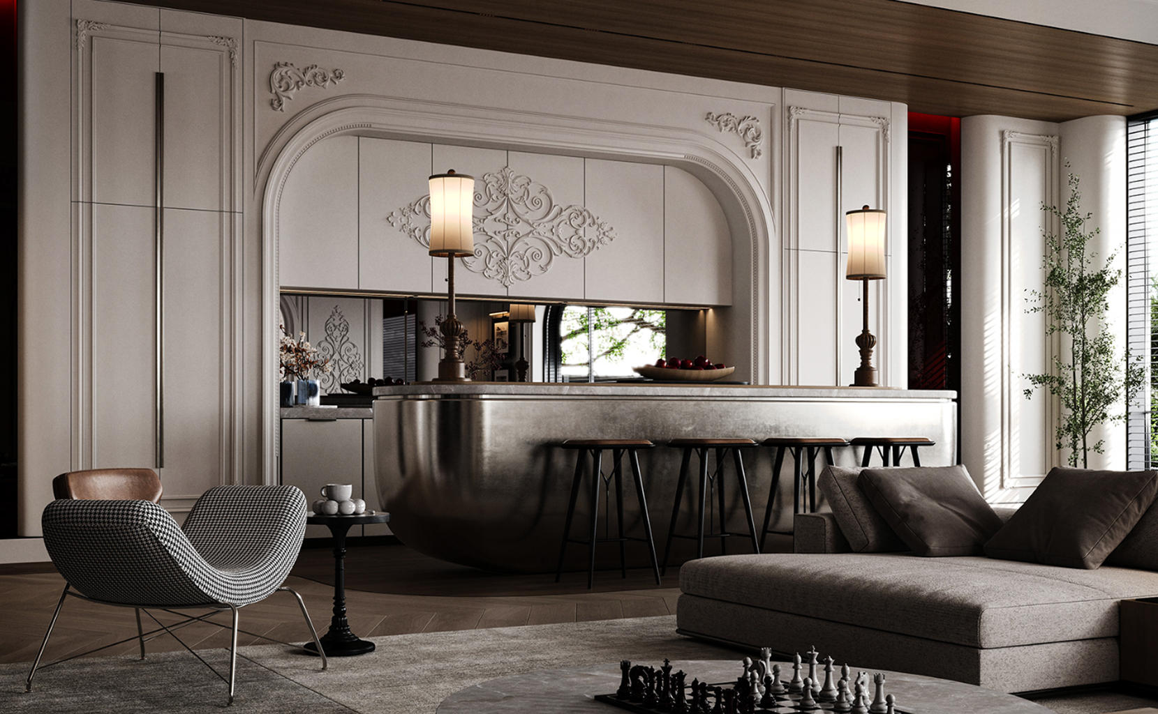 Дизайн інтер’єру у стилі ф’южн №1