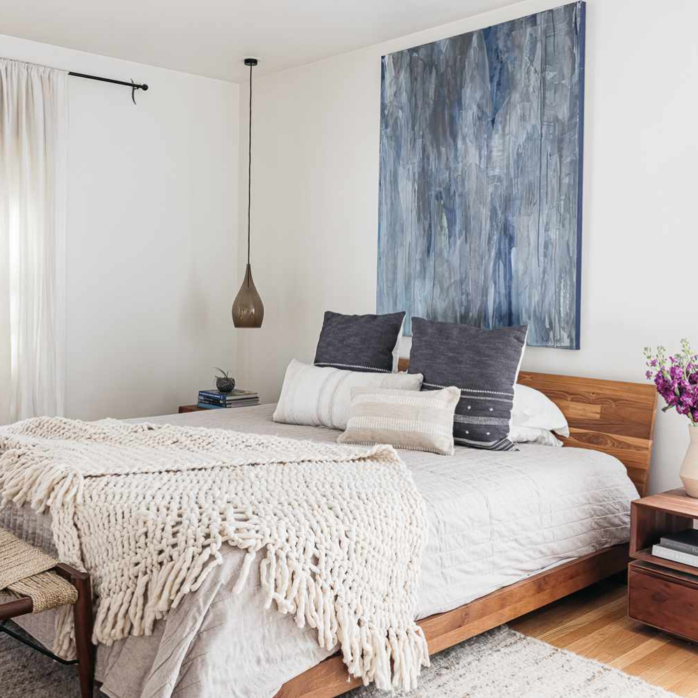 Дизайн-проект інтер'єру спальні в стилі хюгге