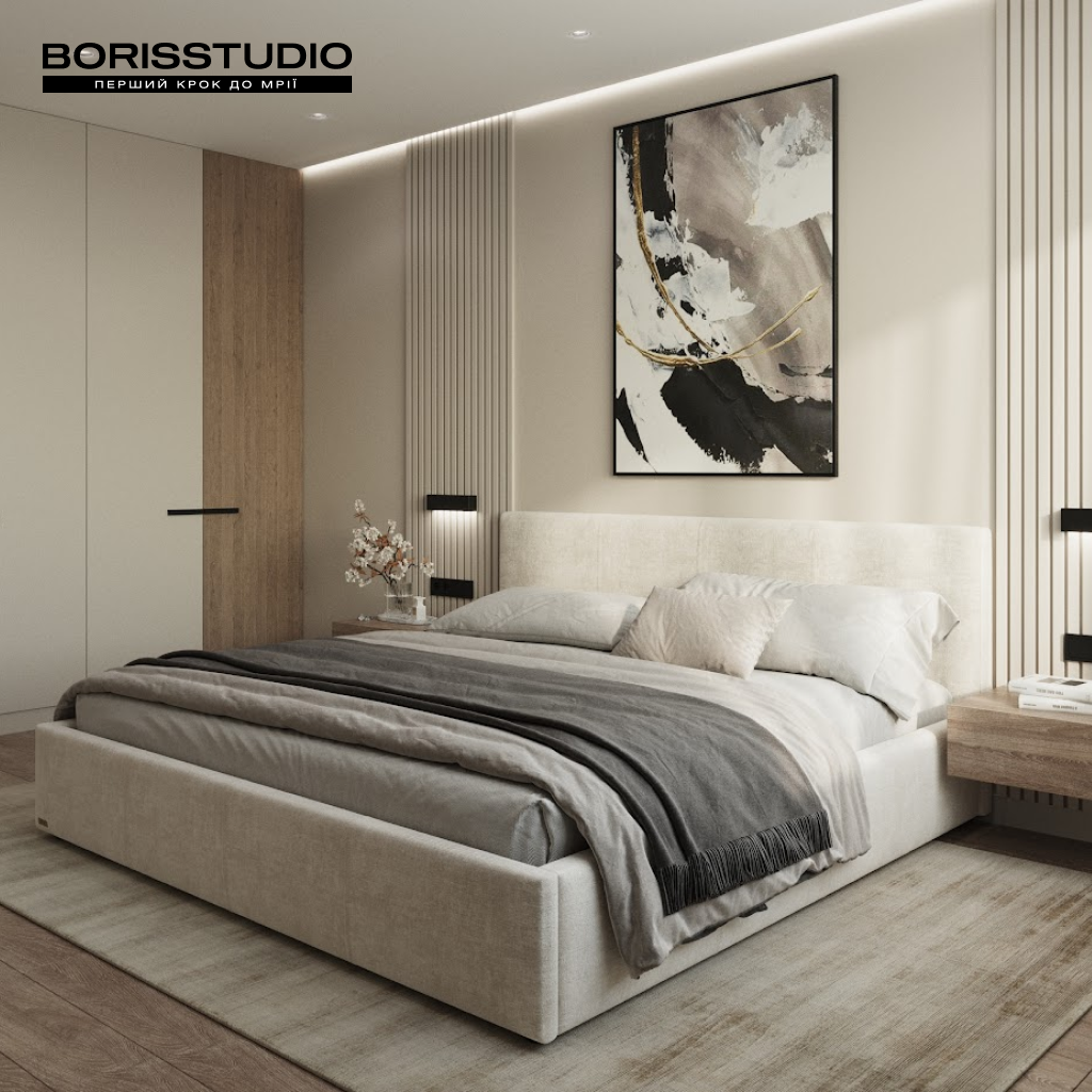 Дизайн-проект спальні для будинку від BORISSTUDIO