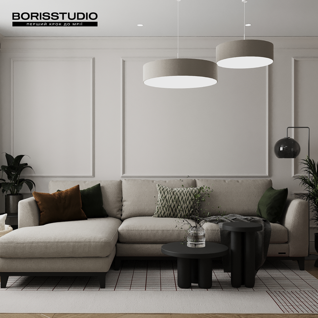 Дизайн вітальні від BORISSTUDIO