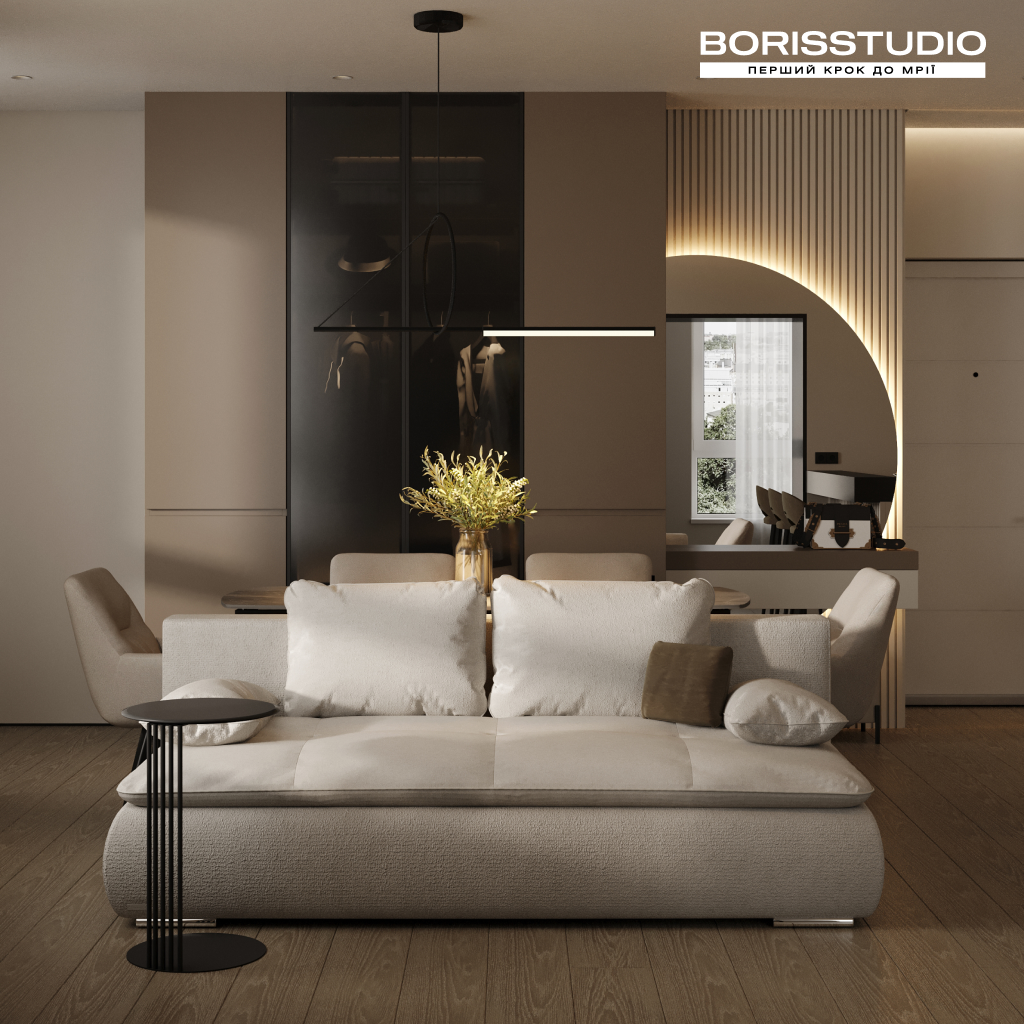 Дизайн вітальні у двокімнатній квартирі