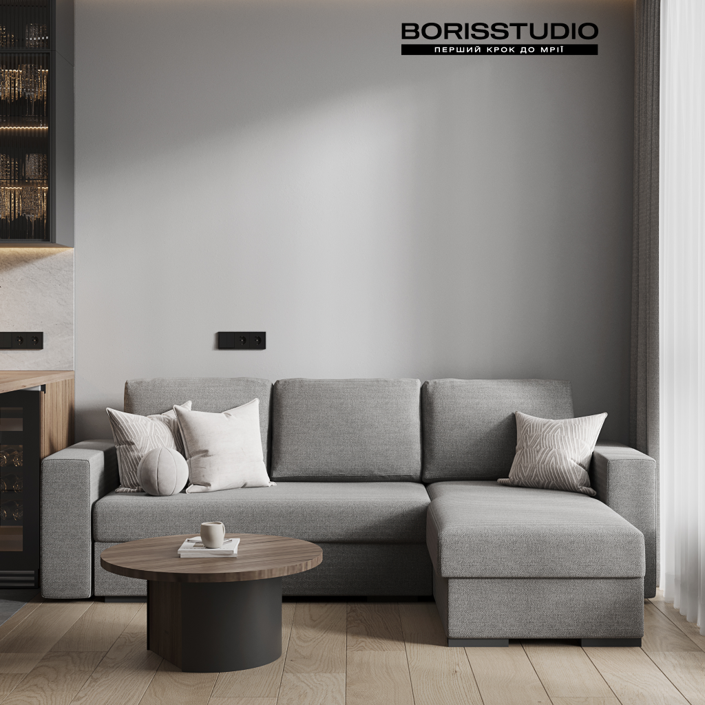 Дизайн вітальні для таунхауса від BORISSTUDIO