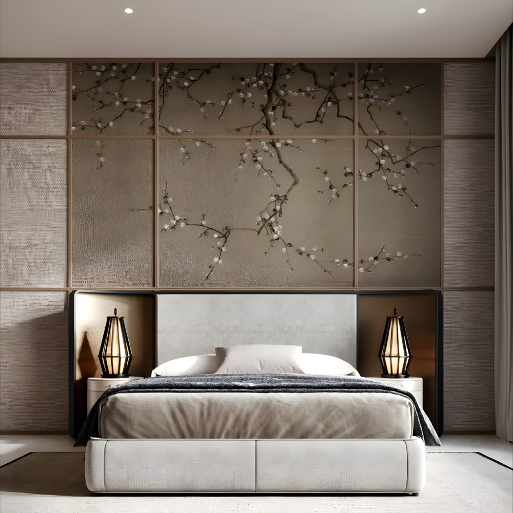 Дизайн інтер'єру спальні в китайському стилі