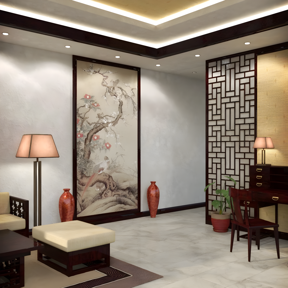 Декор у китайському дизайні інтер'єру квартири