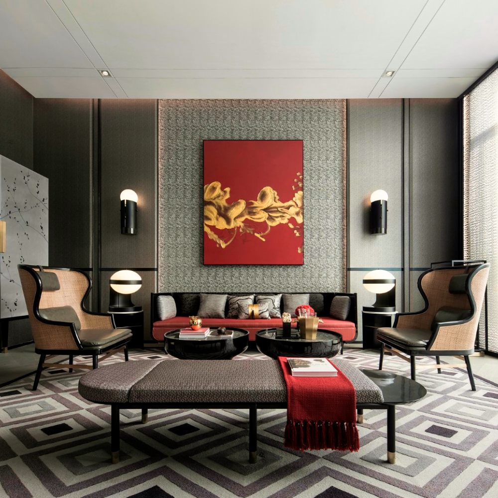 Дизайн інтер'єру вітальні в китайському стилі