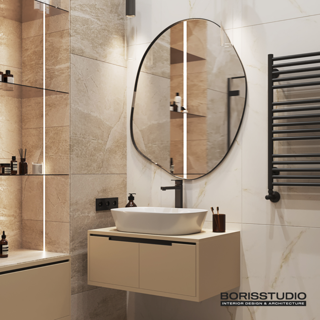 Дизайн інтер'єру ванної в стилі мінімалізм, фото №27