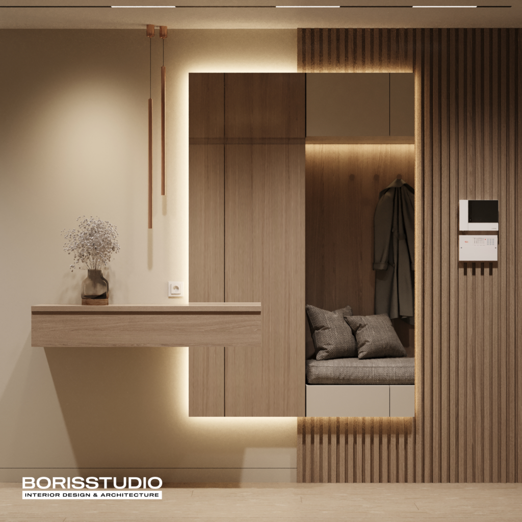 Дизайн-проєкт передпокою в стилі мінімалізм