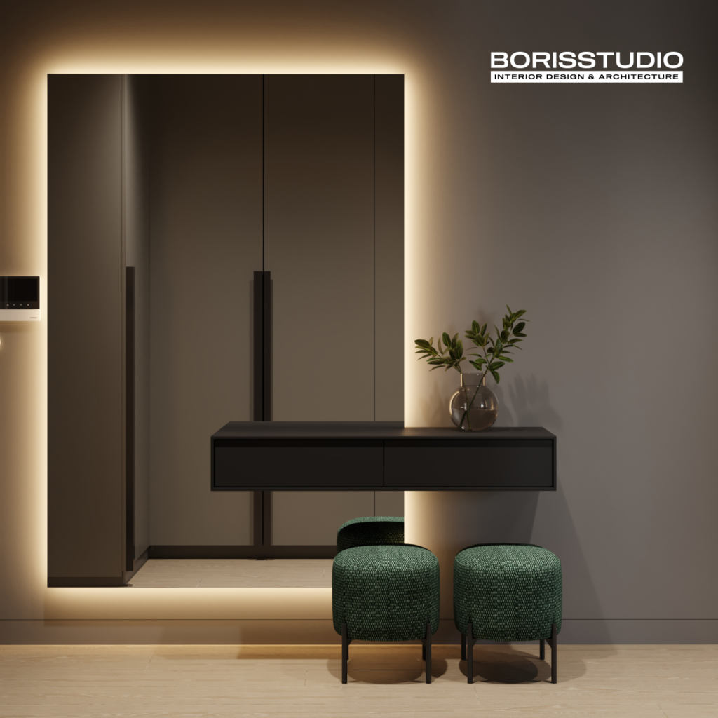 Дизайн інтер'єру передпокою в стилі мінімалізм