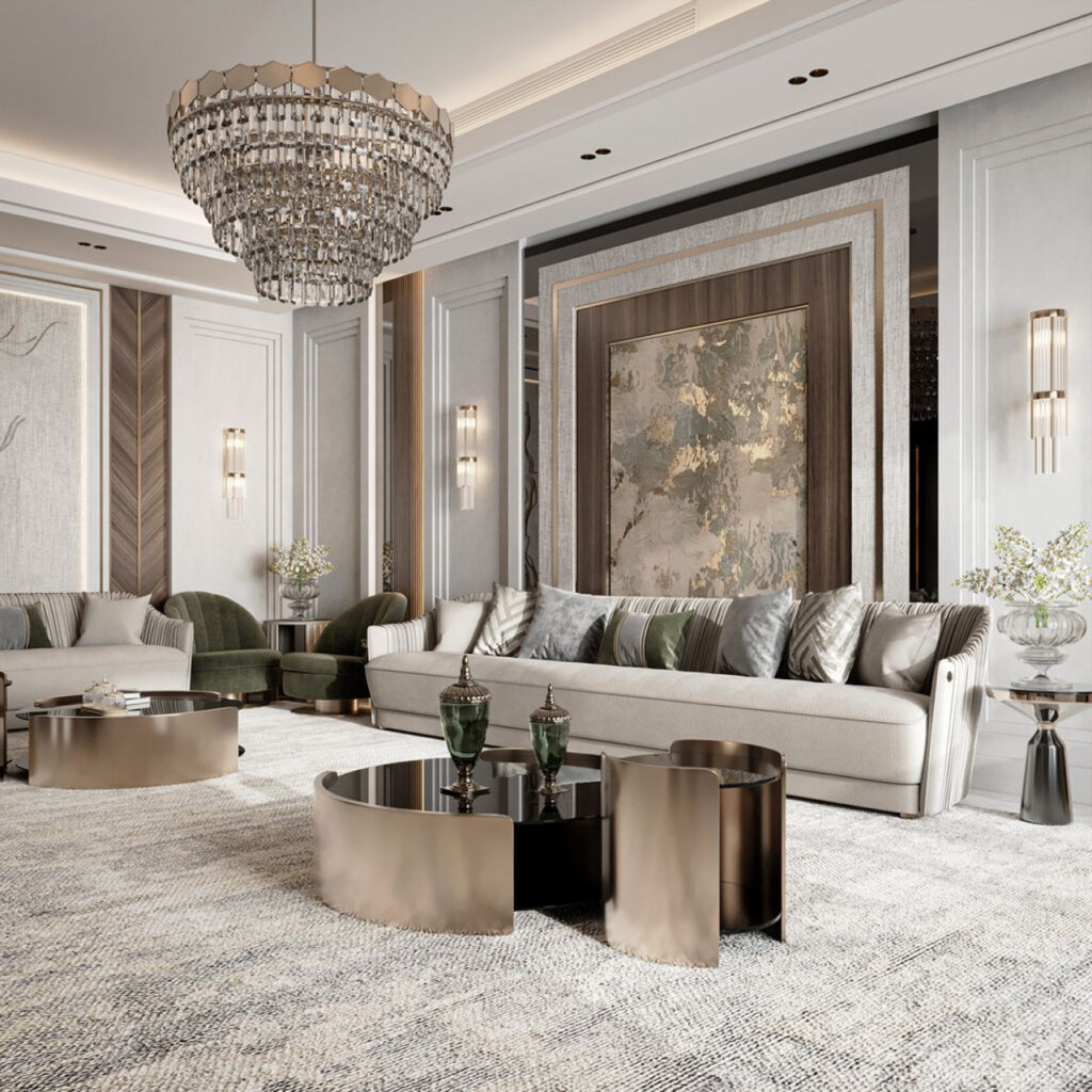 Дизайн інтер'єру вітальні в стилі модерн