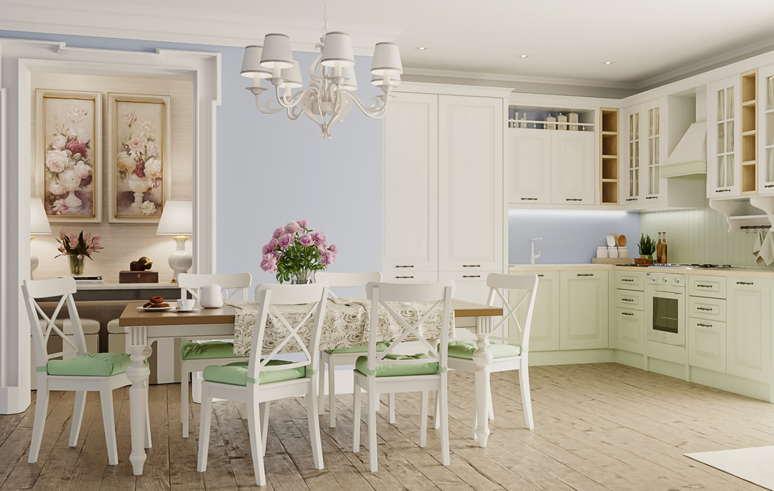 Дизайн-проєкт кухні у стилі прованс №4