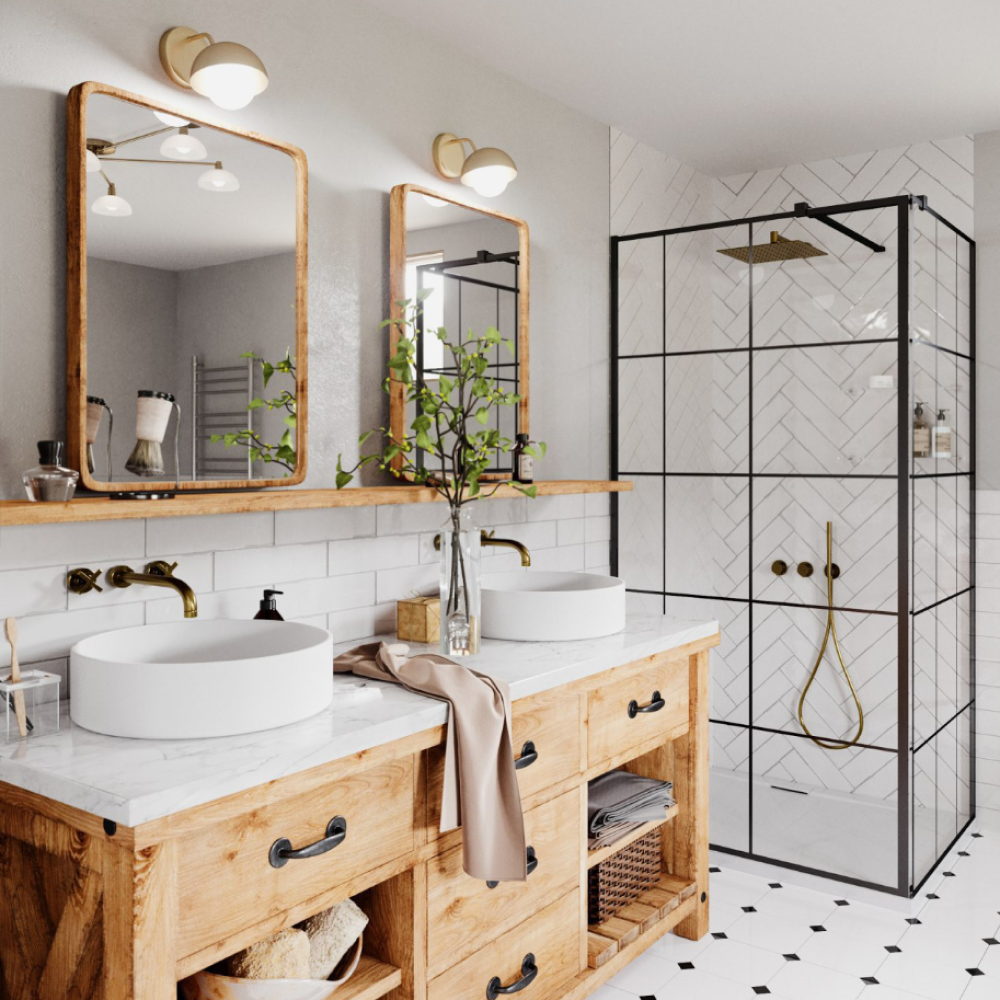 Дизайн-проект інтер'єру ванної кімнати у скандинавському стилі під ключ